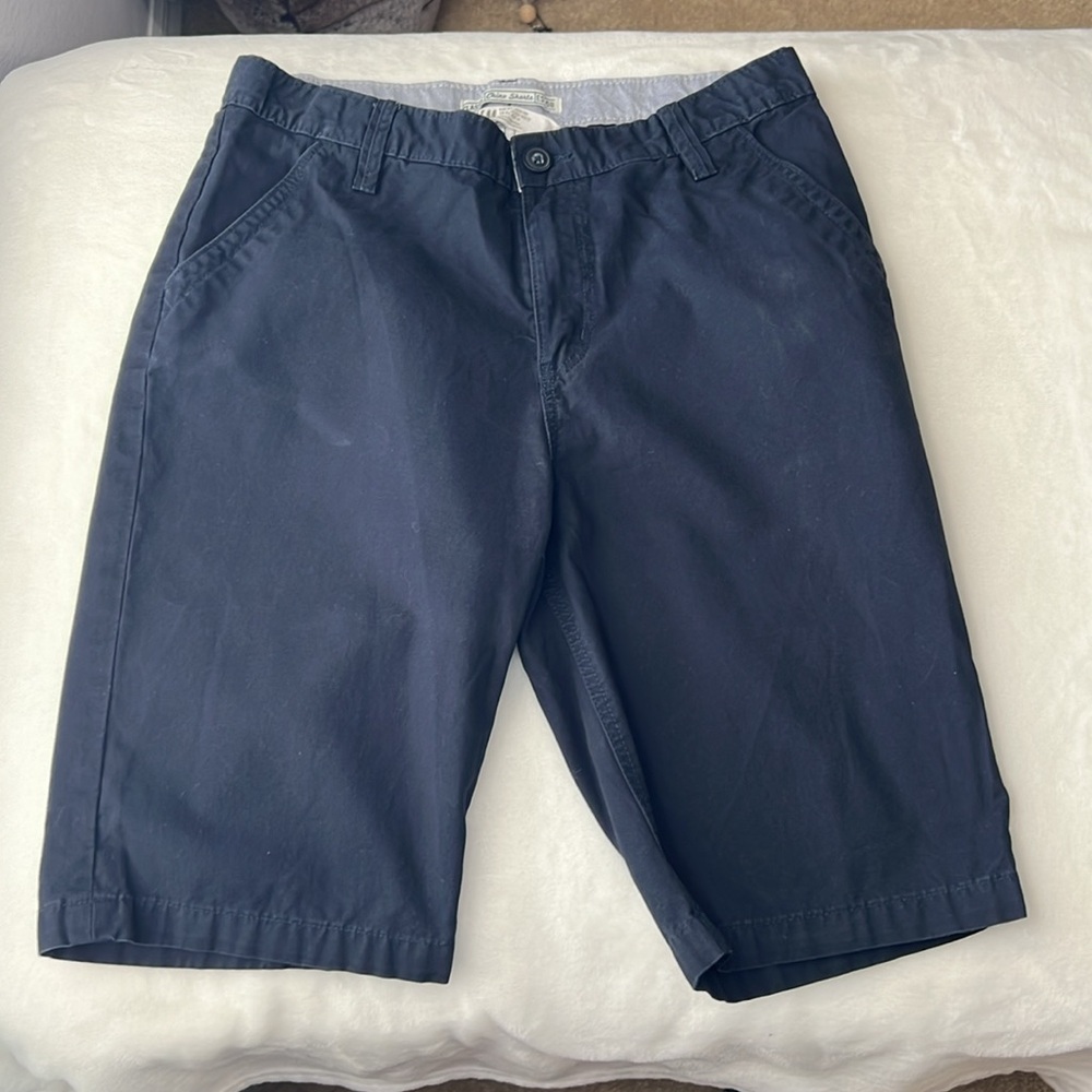 Boys Chino Flat Front Navy Blue Shorts in size 13/14 years old